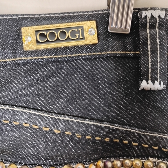 Vintage Coogi Jeans Women’s 11/12 (33) Dark Wash Animal Print Pocket Y2K 90s - Picture 10 of 16
